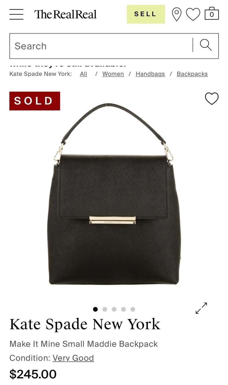 Kate Spade New York Make It Mine Small Maddie Backpack Handbag Black